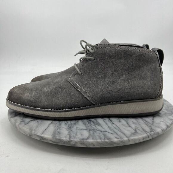 Johnnie O Mens 10‎ Boots Grey Suede The Chill Chukka 2.0 Shoes Lace Up Ankle main image 11